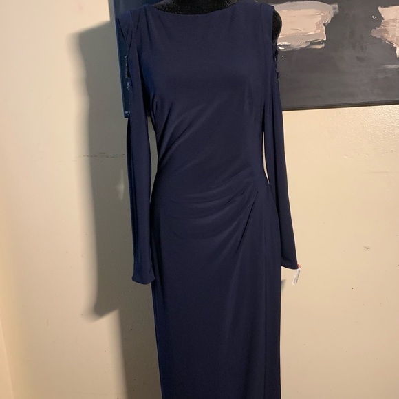 RALPH LAUREN LONG SLEEVE GOWN - Picture 12 of 12
